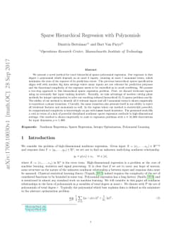Sparse Hierarchical Regression with Polynomials