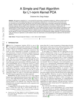 A Simple and Fast Algorithm for L1-norm Kernel PCA