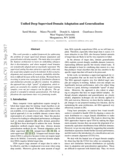 Unified Deep Supervised Domain Adaptation and Generalization
