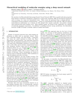 Hierarchical modeling of molecular energies using a deep neural network