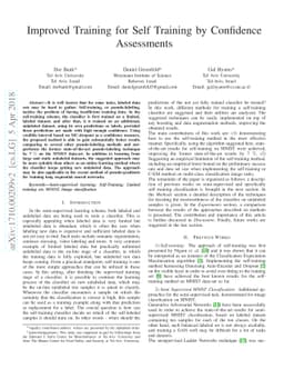 Improved Training for Self-Training by Confidence Assessments
