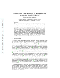 Fine-grained Event Learning of Human-Object Interaction with LSTM-CRF