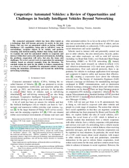 Cooperative Automated Vehicles: a Review of Opportunities and Challenges
  in Socially Intelligent Vehicles Beyond Networking