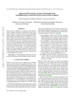 Deep Convolutional Neural Networks for Interpretable Analysis of EEG
  Sleep Stage Scoring