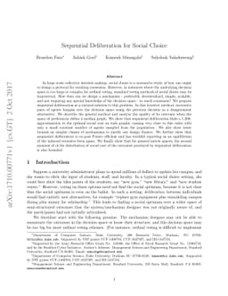 Sequential Deliberation for Social Choice