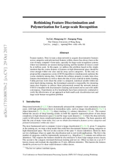 Rethinking Feature Discrimination and Polymerization for Large-scale
  Recognition