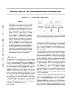 Learning Registered Point Processes from Idiosyncratic Observations
