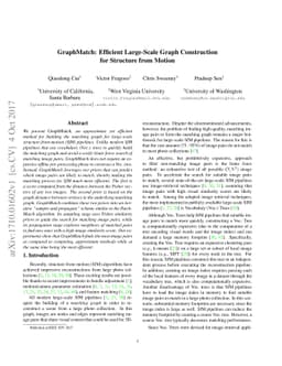 GraphMatch: Efficient Large-Scale Graph Construction for Structure from
  Motion