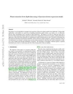 Plane-extraction from depth-data using a Gaussian mixture regression
  model