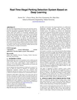 Real-Time Illegal Parking Detection System Based on Deep Learning
