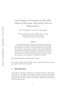 On frequency estimation for partially observed processes with small
  noise in observations