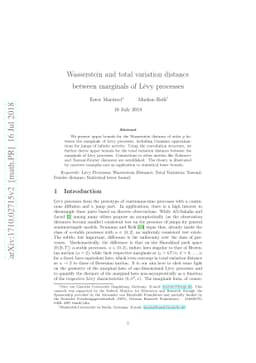 Wasserstein and total variation distance between marginals of Lévy
  processes