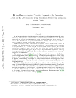 Beyond Log-concavity: Provable Guarantees for Sampling Multi-modal
  Distributions using Simulated Tempering Langevin Monte Carlo