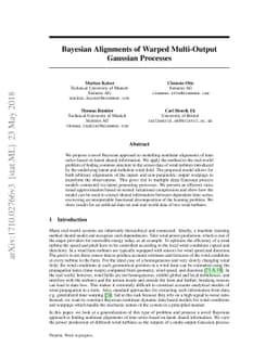Bayesian Alignments of Warped Multi-Output Gaussian Processes