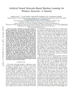 Artificial Neural Networks-Based Machine Learning for Wireless Networks:
  A Tutorial