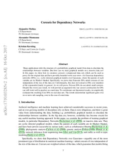Coresets for Dependency Networks