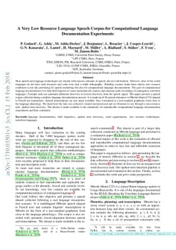 A Very Low Resource Language Speech Corpus for Computational Language
  Documentation Experiments
