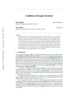 Confidence through Attention