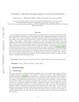 Cytometry inference through adaptive atomic deconvolution