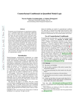 Counterfactual Conditionals in Quantified Modal Logic