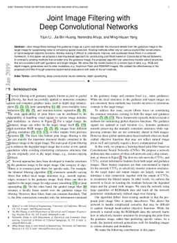 Joint Image Filtering with Deep Convolutional Networks