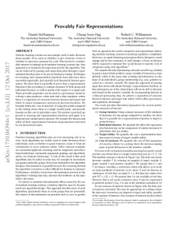 Provably Fair Representations