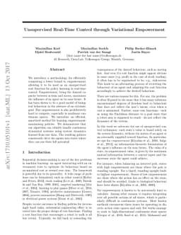 Unsupervised Real-Time Control through Variational Empowerment