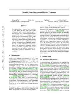 Benefits from Superposed Hawkes Processes