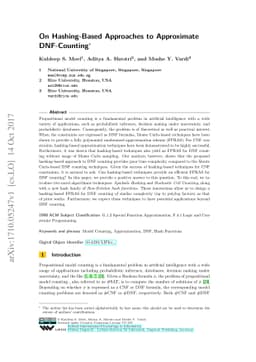 On Hashing-Based Approaches to Approximate DNF-Counting