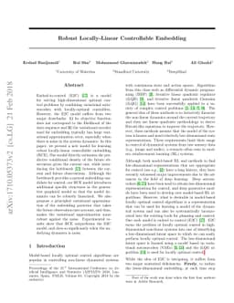 Robust Locally-Linear Controllable Embedding