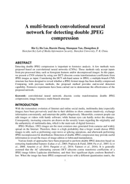 A multi-branch convolutional neural network for detecting double JPEG
  compression