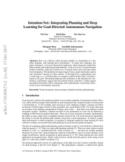 Intention-Net: Integrating Planning and Deep Learning for Goal-Directed
  Autonomous Navigation