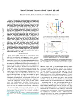 Data-Efficient Decentralized Visual SLAM
