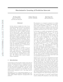 Discriminative Learning of Prediction Intervals