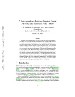 A Correspondence Between Random Neural Networks and Statistical Field
  Theory