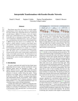 Interpretable Transformations with Encoder-Decoder Networks