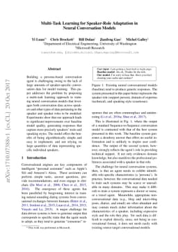 Multi-Task Learning for Speaker-Role Adaptation in Neural Conversation
  Models