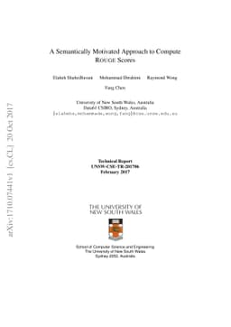 A Semantically Motivated Approach to Compute ROUGE Scores