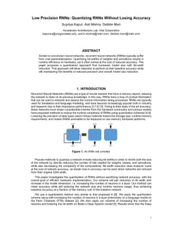 Low Precision RNNs: Quantizing RNNs Without Losing Accuracy