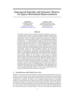 Superposed Episodic and Semantic Memory via Sparse Distributed
  Representation