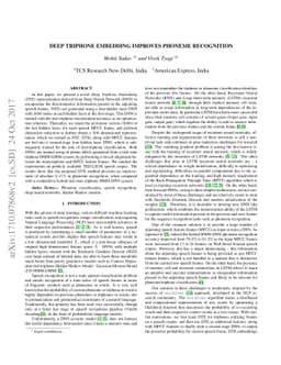 Deep Triphone Embedding Improves Phoneme Recognition