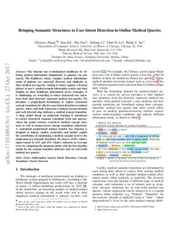 Bringing Semantic Structures to User Intent Detection in Online Medical
  Queries