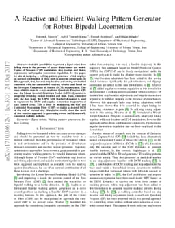 A Reactive and Efficient Walking Pattern Generator for Robust Bipedal
  Locomotion