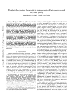 Distributed estimation from relative measurements of heterogeneous and
  uncertain quality