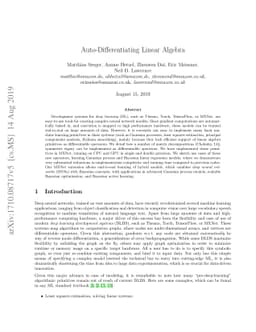 Auto-Differentiating Linear Algebra