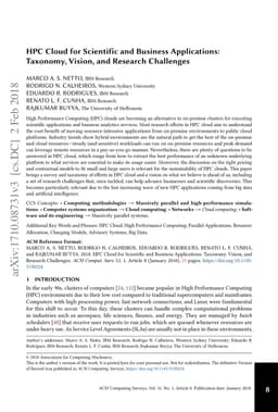 HPC Cloud for Scientific and Business Applications: Taxonomy, Vision,
  and Research Challenges