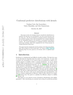 Conformal predictive distributions with kernels