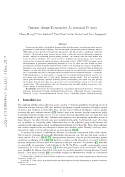Context-Aware Generative Adversarial Privacy