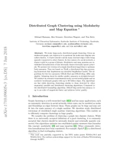 Distributed Graph Clustering using Modularity and Map Equation