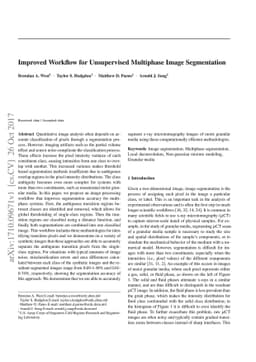 Improved Workflow for Unsupervised Multiphase Image Segmentation